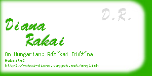 diana rakai business card